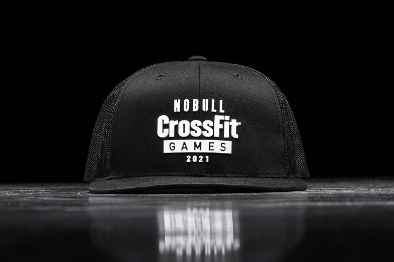 Women's Nobull Crossfit Games Flat-Brim Trucker Hats Black | SG H3240A